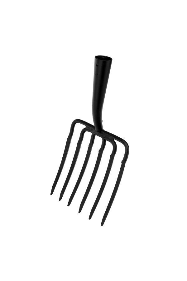 Вилы 6 - и рогие, копальные, 195х220 мм, кованые, без черенка, Арти,