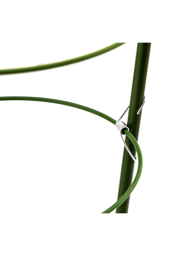 Поддержка для растений круглая H 45 см, металл в пластике, 3 кольца Palisad