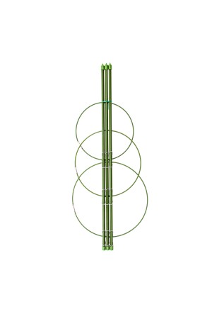 Поддержка для растений круглая H 45 см, металл в пластике, 3 кольца Palisad