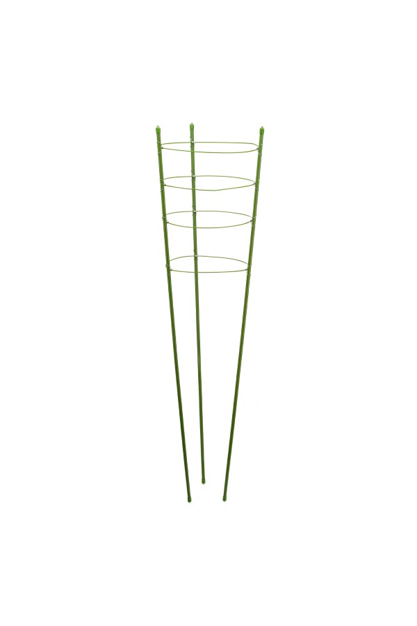 Поддержка для растений круглая H 120 см, металл в пластике, 4 кольца Palisad