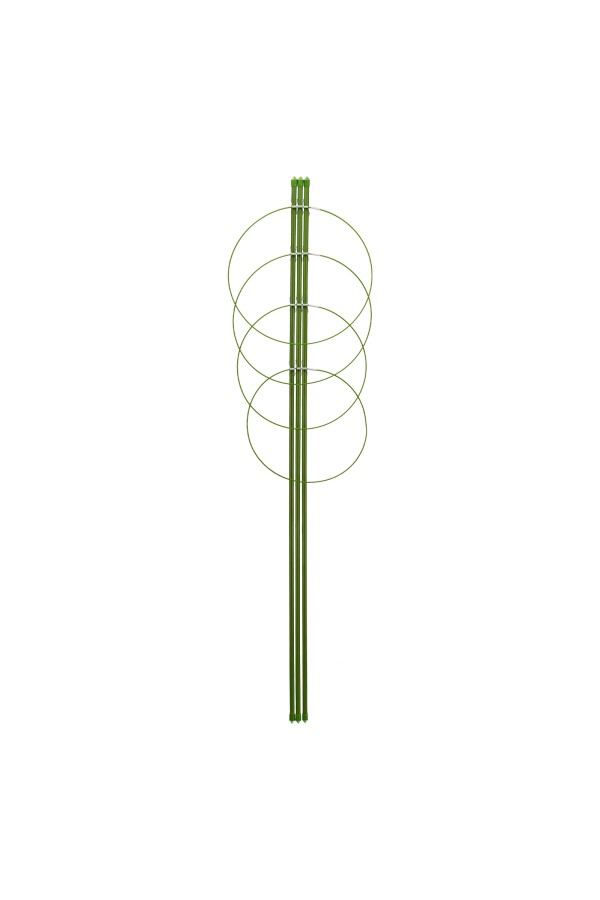 Поддержка для растений круглая H 120 см, металл в пластике, 4 кольца Palisad