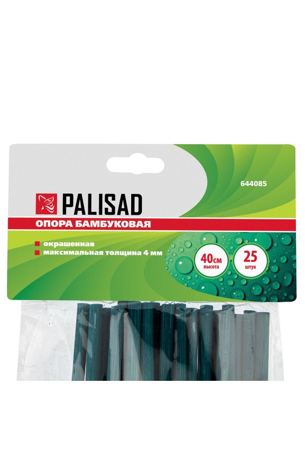 Опора бамбуковая окрашенная H 40 см, 25 шт, в упаковки Palisad