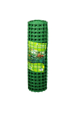 Решетка заборная в рулоне, 1 х 20 м, ячейка 50 х 50 мм, пластиковая, зеленая, Россия