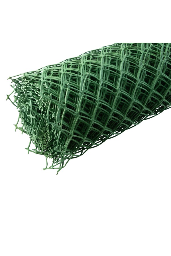 Решетка заборная в рулоне, 1.8 х 25 м, ячейка 90 х 100 мм, пластиковая, зеленая,