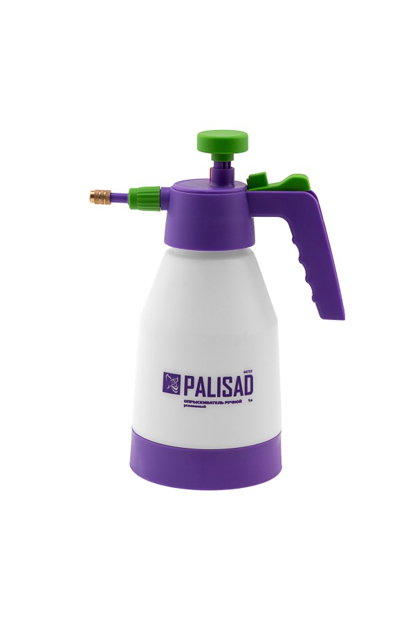 Опрыскиватель ручной, усиленный 1 л, с насосом, поворотный распылитель, клапан сброса давления Palisad