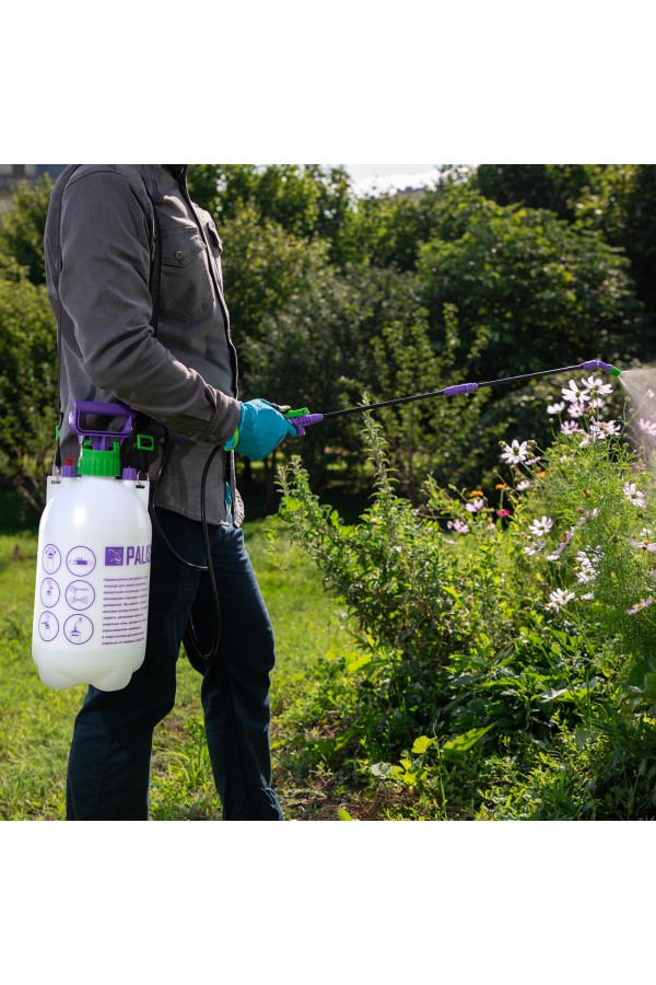 Опрыскиватель ручной, 7 л, с насосом, шлангом, разбрызгиватель Palisad
