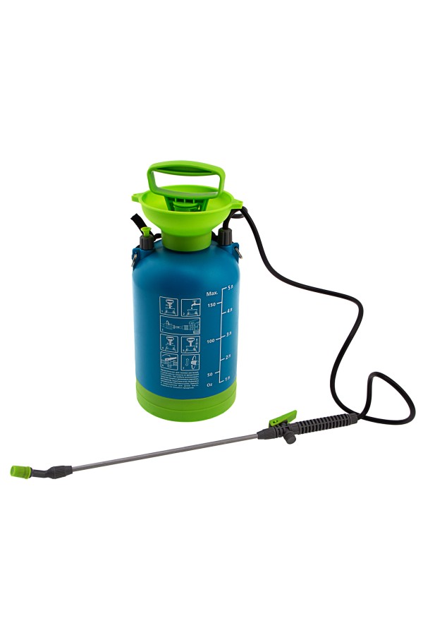 Опрыскиватель усиленный помповый 5 л, со шлангом и разбрызгивателем Palisad Luxe