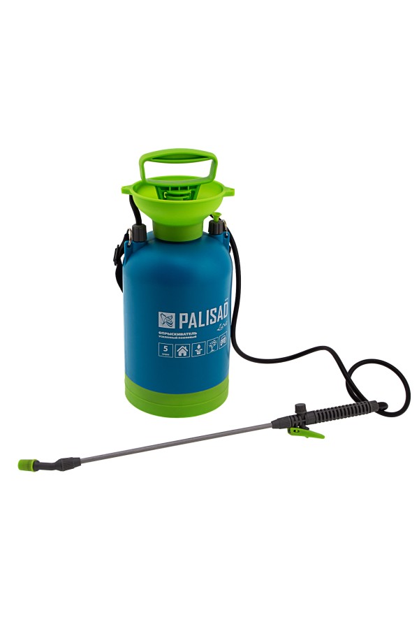 Опрыскиватель усиленный помповый 5 л, со шлангом и разбрызгивателем Palisad Luxe