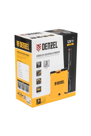 Опрыскиватель ранцевый аккумуляторный D-12LA, 12 л, 12 В, 8 Ач// Denzel