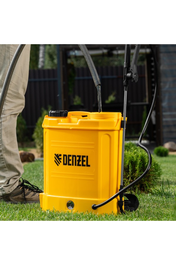 Опрыскиватель ранцевый аккумуляторный D-12LA, 12 л, 12 В, 8 Ач Denzel