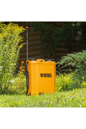 Опрыскиватель ранцевый аккумуляторный D-16LA, 16 л, 12 В, 8 Ач// Denzel