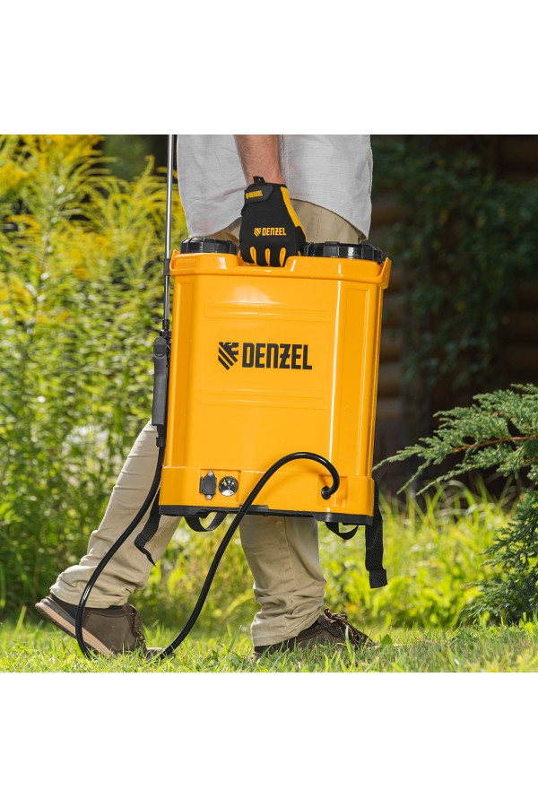 Опрыскиватель ранцевый аккумуляторный D-16LA, 16 л, 12 В, 8 Ач Denzel