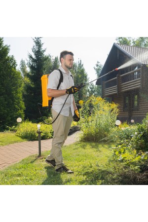 Опрыскиватель ранцевый аккумуляторный D-16LA, 16 л, 12 В, 8 Ач// Denzel