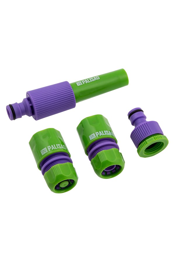 Набор для подключения шланга 1/2, распылитель, 3 адаптера к распылителю Palisad