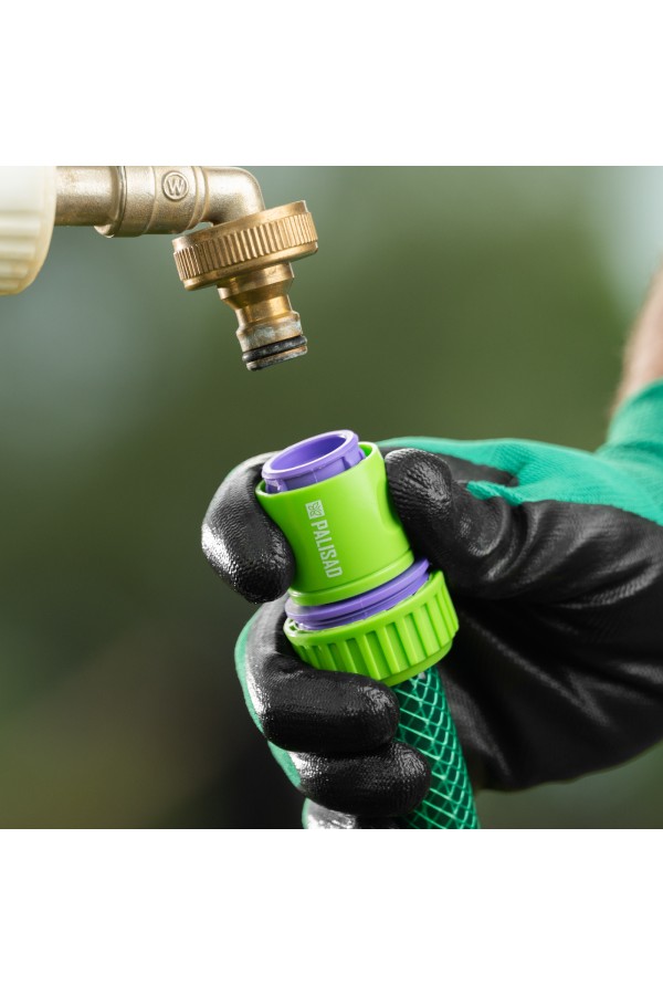 Набор для подключения шланга 3/4,пистолет 8 режимов полива, адаптер, 2 соединителя Palisad