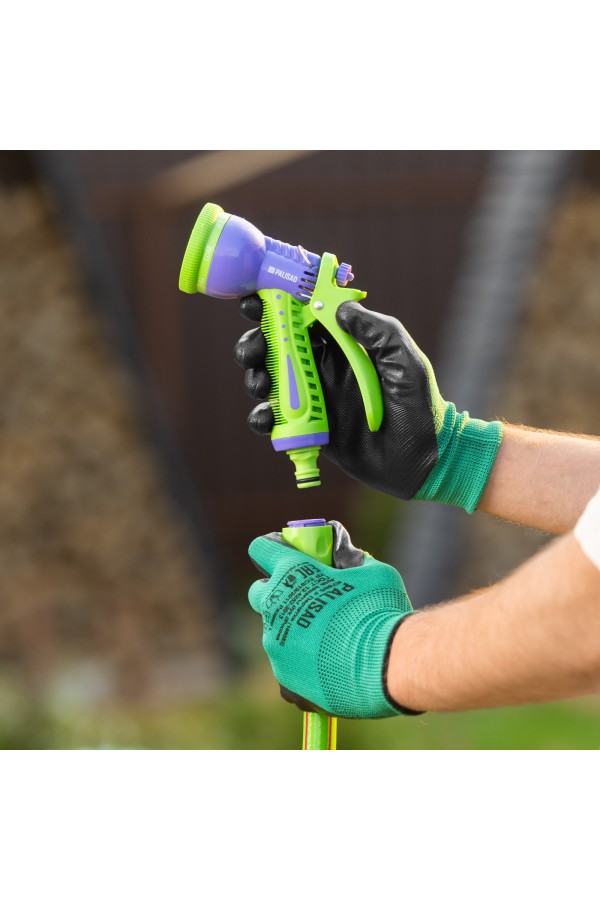 Набор для подключения шланга 3/4,пистолет 8 режимов полива, адаптер, 2 соединителя Palisad