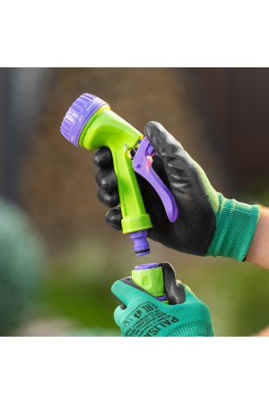 Набор для подключения шланга 3/4, пистолет 7 режимов полива, адаптер, 2 соединителя Palisad