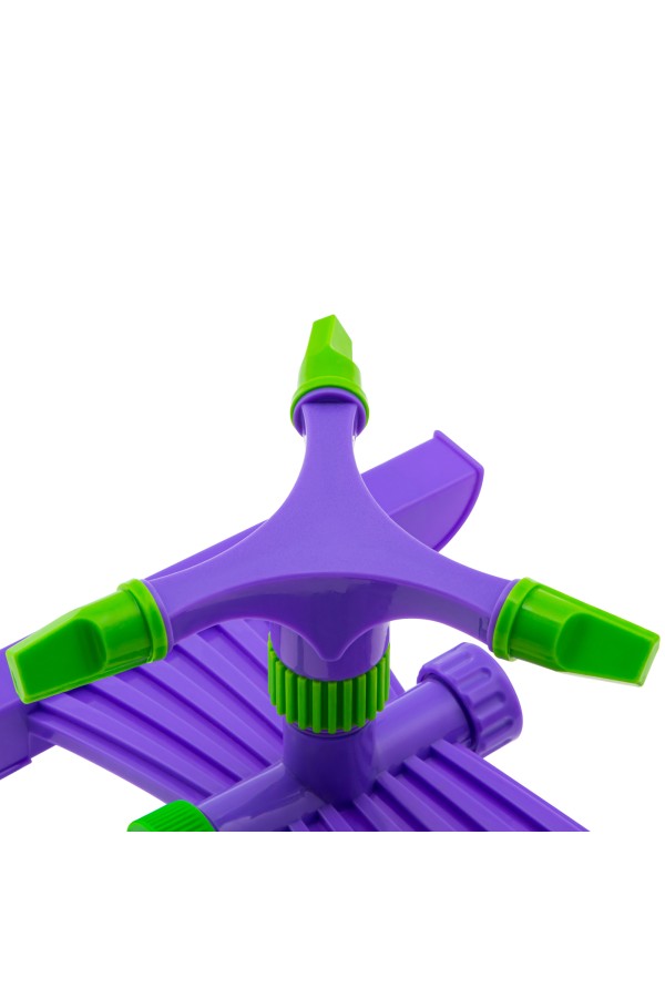 Разбрызгиватель, АБС-пластик, вращающий с тремя лопостями, штуц D 3/4, с подставкой, площадь полива до 180 кв. м, дальность полива 15 м Palisad