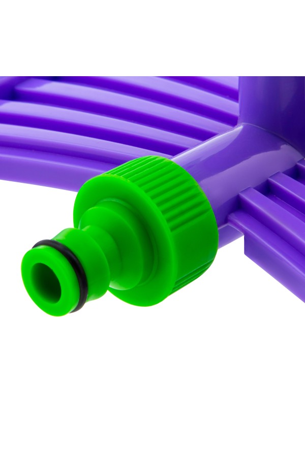 Разбрызгиватель, АБС-пластик, вращающий с тремя лопостями, штуц D 3/4, с подставкой, площадь полива до 180 кв. м, дальность полива 15 м Palisad