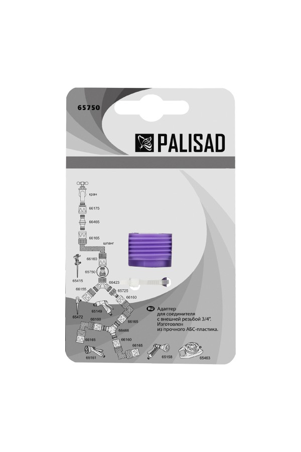 Адаптер пластмассовый, 3/4, внешняя резьба Palisad