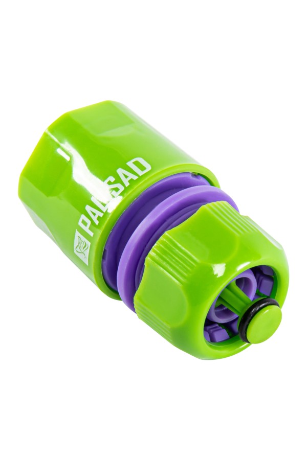 Соединитель пластмассовый, быстросъемный для шланга 1/2, аквастоп Palisad