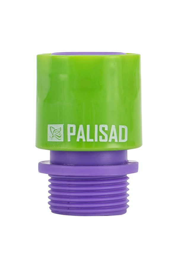 Соединитель пластмассовый, быстросъемный, внешняя резьба 3/4 Palisad