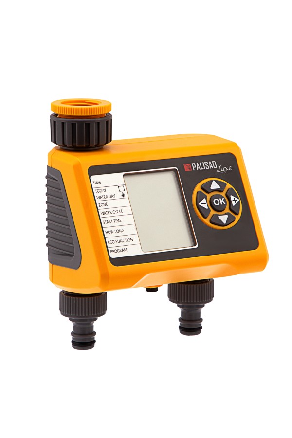 Таймер для полива на 2 линии, электронный Palisad Luxe