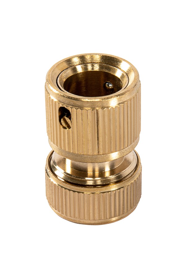 Набор для подключения шланга 1/2, переходник, 2 соединителя, аквастоп, латунный Palisad