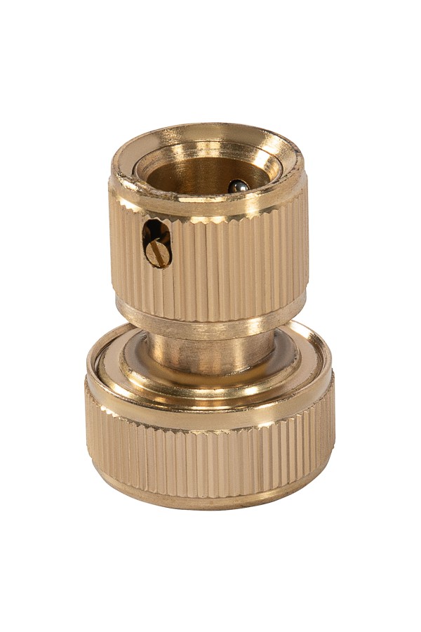 Набор для соединения шлангов 3/4, переходник, 2 соединителя, аквастоп, латунный Palisad