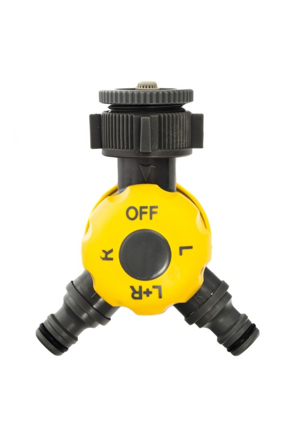 Разветвитель двухканальный с внутренней резьбой 3/4-1, с переключателем Palisad Luxe