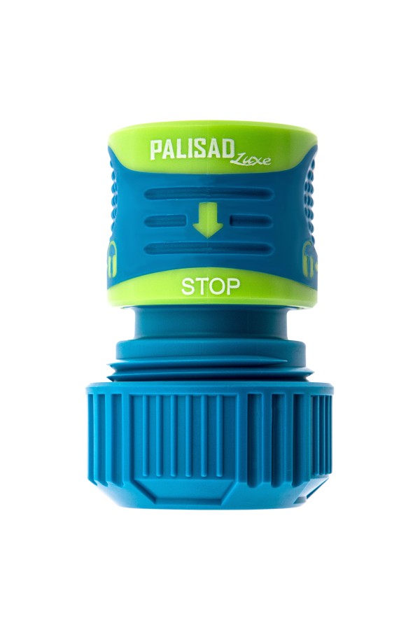 Соединитель для шланга 3/4, аквастоп, двухкомпонентный Palisad Luxe