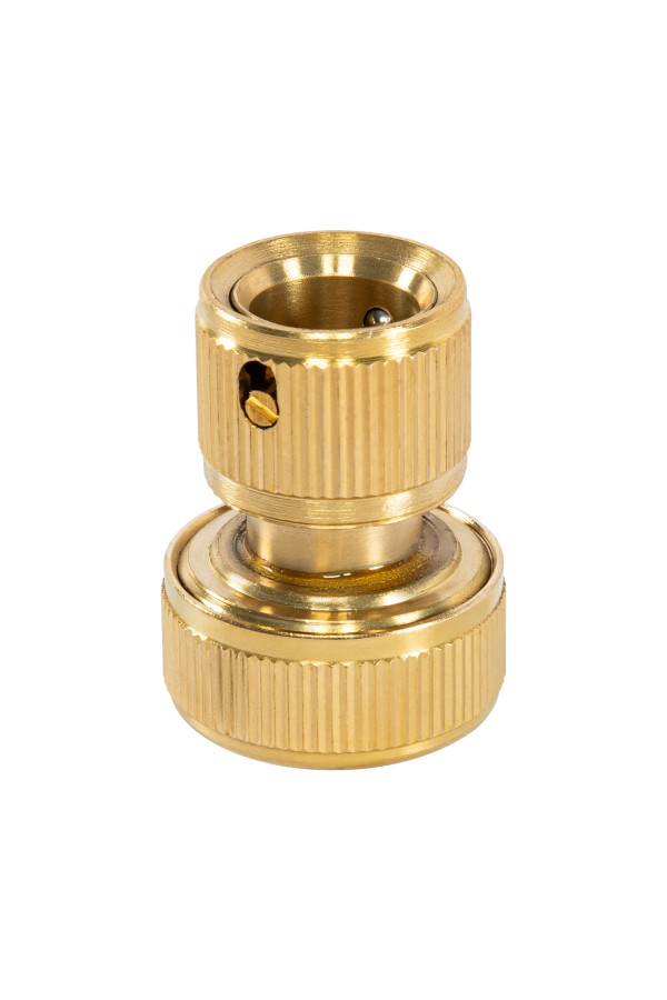 Соединитель латунный, быстросъемный для шланга 3/4, аквастоп Palisad