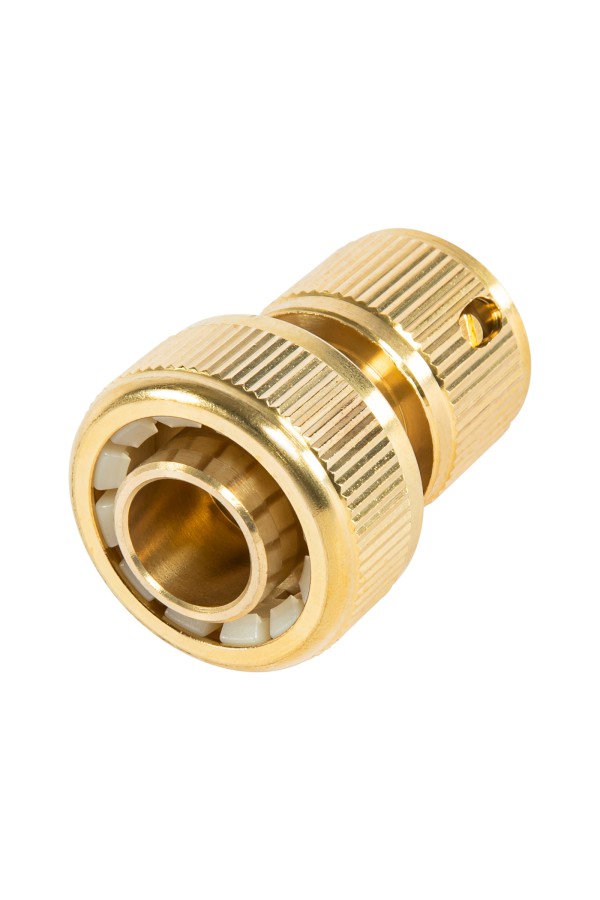 Соединитель латунный, быстросъемный для шланга 3/4, аквастоп Palisad