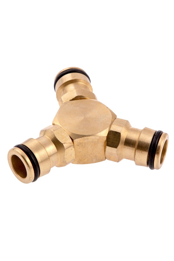 Тройник для разветвления или соединения, штуцерный, латунный Palisad