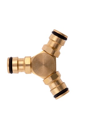 Тройник для разветвления или соединения, штуцерный, латунный Palisad