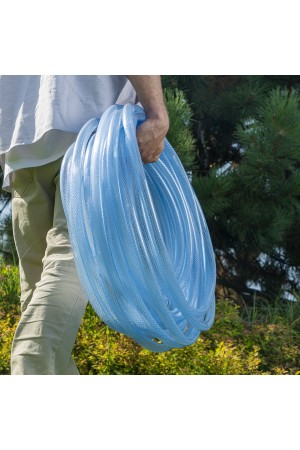 Шланг поливочный прозрачный армированный 3-х слойный, 3/4