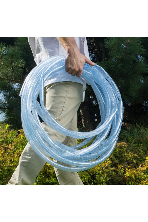 Шланг поливочный прозрачный армированный 3-х слойный, 3/4