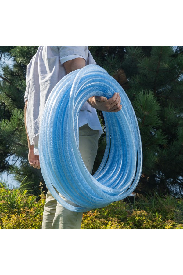 Шланг поливочный прозрачный армированный 3-х слойный, 3/4