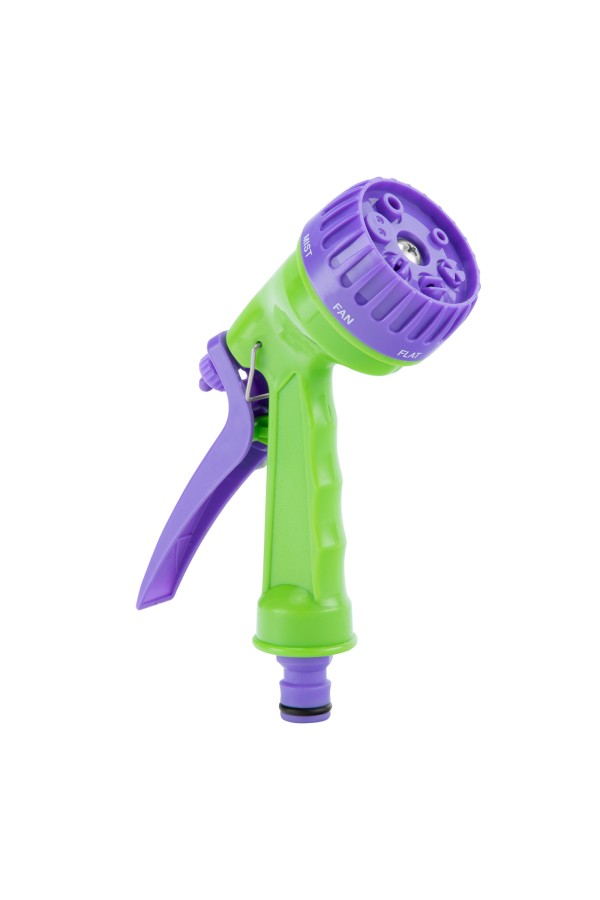 Шланг спиральный, 7.5 м х 10 мм, пластмассовая фурнитура, адаптер 1/2-3/4, разбрызгиватель Palisad