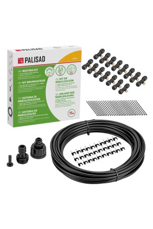 Система туманообразования, полиэтиленовый шланг, длина 15 м, форсунки 15 шт Palisad