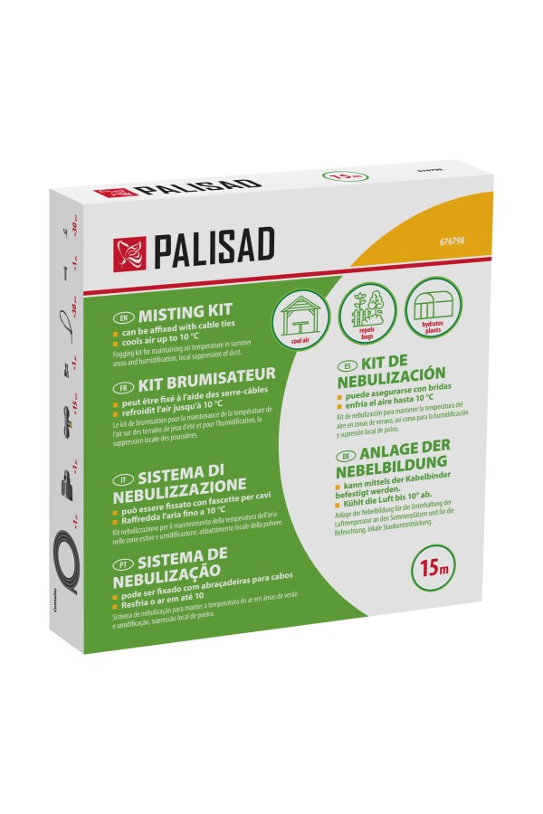 Система туманообразования, полиэтиленовый шланг, длина 15 м, форсунки 15 шт Palisad