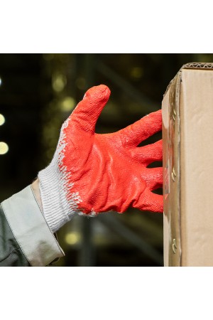 Перчатки х/б, латексный облив, 13 класс, 36 гр Россия