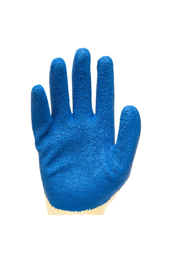 Перчатки трикотажные, полиэфирные, латексное рельефное покрытие, размер 8 Сибртех