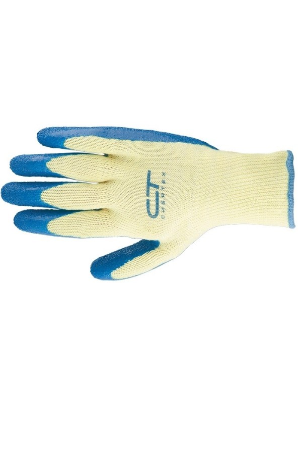 Перчатки трикотажные, полиэфирные, латексное рельефное покрытие, L Сибртех