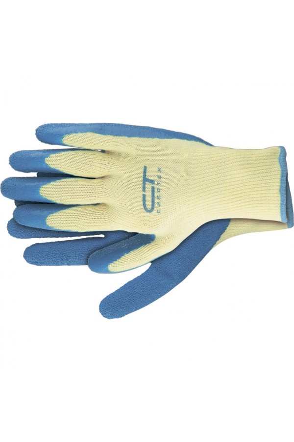 Перчатки трикотажные, полиэфирные, латексное рельефное покрытие, L Сибртех