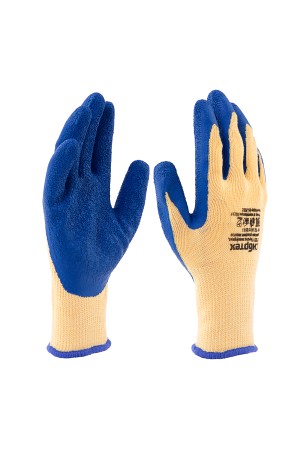 Перчатки трикотажные, полиэфирные, латексное рельефное покрытие, размер 9// Сибртех