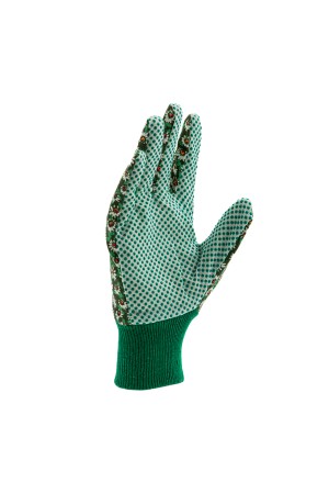 Перчатки садовые х/б ткань с ПВХ точкой, манжет, S Palisad
