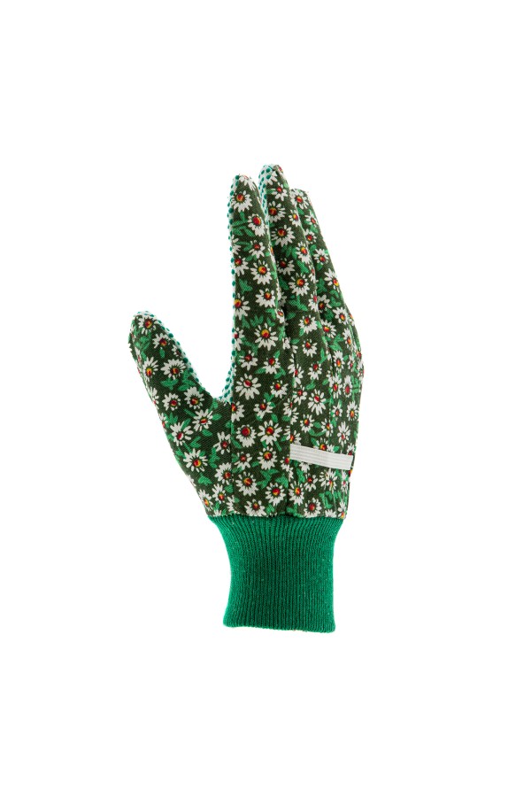 Перчатки садовые х/б ткань с ПВХ точкой, манжет, S Palisad