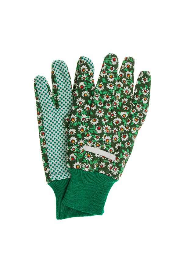 Перчатки садовые х/б ткань с ПВХ точкой, манжет, S Palisad