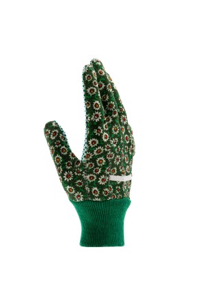 Перчатки садовые х/б ткань с ПВХ точкой, манжет, M Palisad